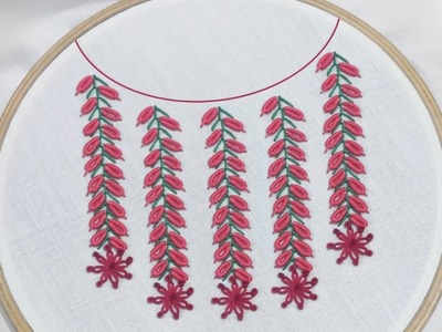 Beautiful Neckline Embroidery Design (Hand Embroidery Work)