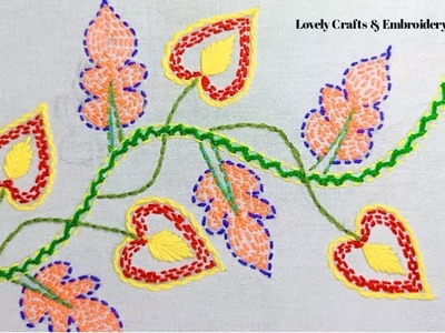 Beautiful Nokshi Kantha Design - Unique Border Line Stitch Tutorial - Least Hand Embroidery Design