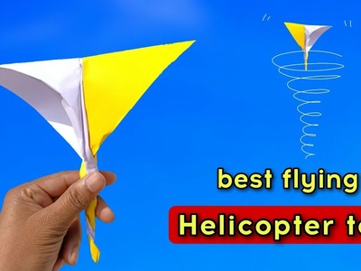 Best flying helicopter toy (new colour) paper helicopter, how to make toy helicopter, paper plane