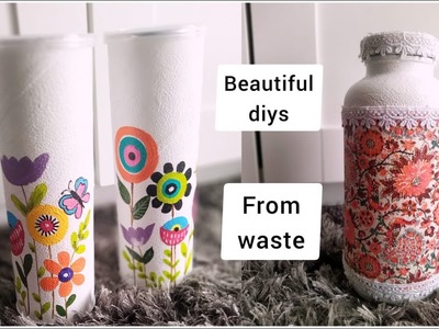 Best out of waste.Reuse waste for home decor. Easy Crafts ideas
