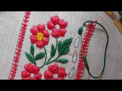 Border design for Saari and kurti Hand Embroidery Design