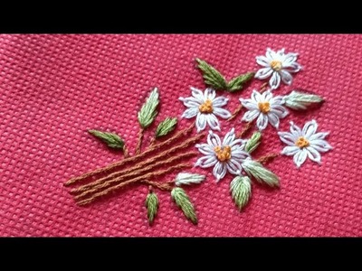 Bouquet of daisies.Hand Embroidery ????