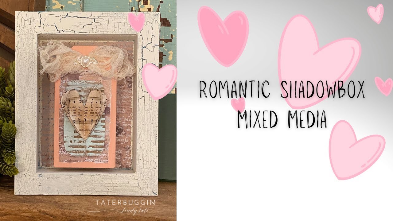 Build a beautiful, romantic shadowbox decor piece