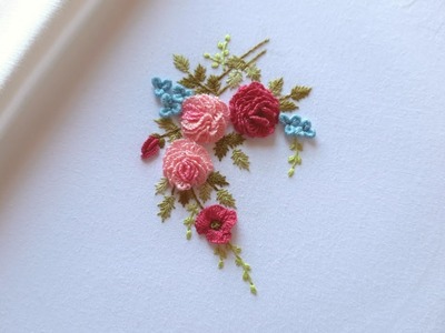 Climbing roses | Cast on stitch | 3D embroidery