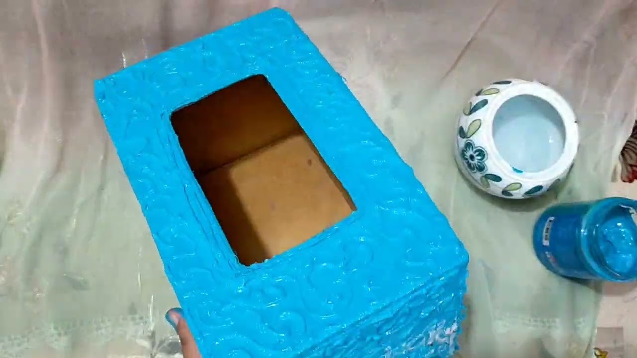 Decoration of a wooden tissue box|Tissuebox|creativecraft| By Sharmin Sultana |AStainEvolved |FBpage