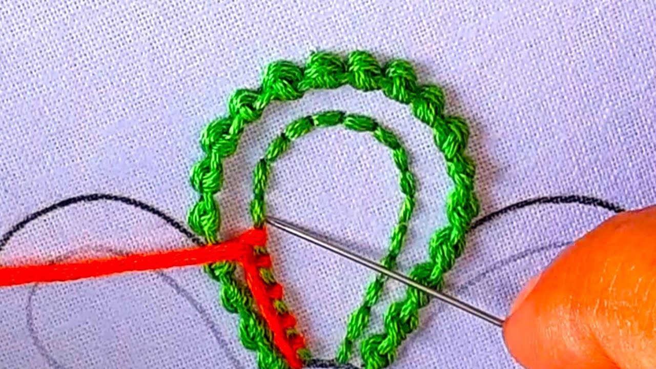 Excellent Fantastic flower hand embroidery tutorial ,basic Palestrina  stitch #needlepoint  work