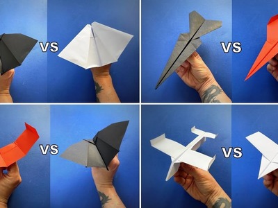 Fighter vs Bat Paper Planes | 4 Best Paper Airplane Collections | How to Make a Paper Airplane