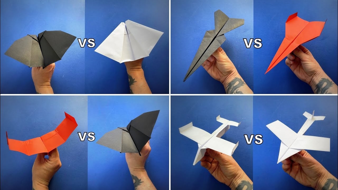 Fighter vs Bat Paper Planes | 4 Best Paper Airplane Collections | How to Make a Paper Airplane