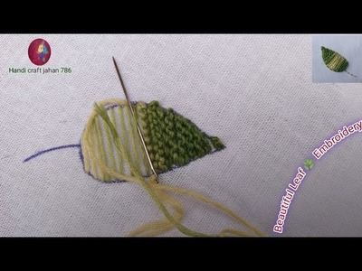 Gorgeous Leaf hand embroidery ll letest leaf design. superrrrrrrrr easy hand embroidery design 2023