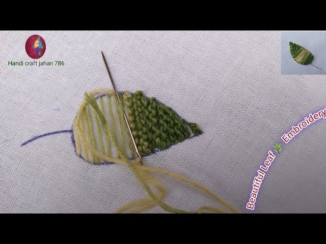 Gorgeous Leaf hand embroidery ll letest leaf design. superrrrrrrrr easy hand embroidery design 2023