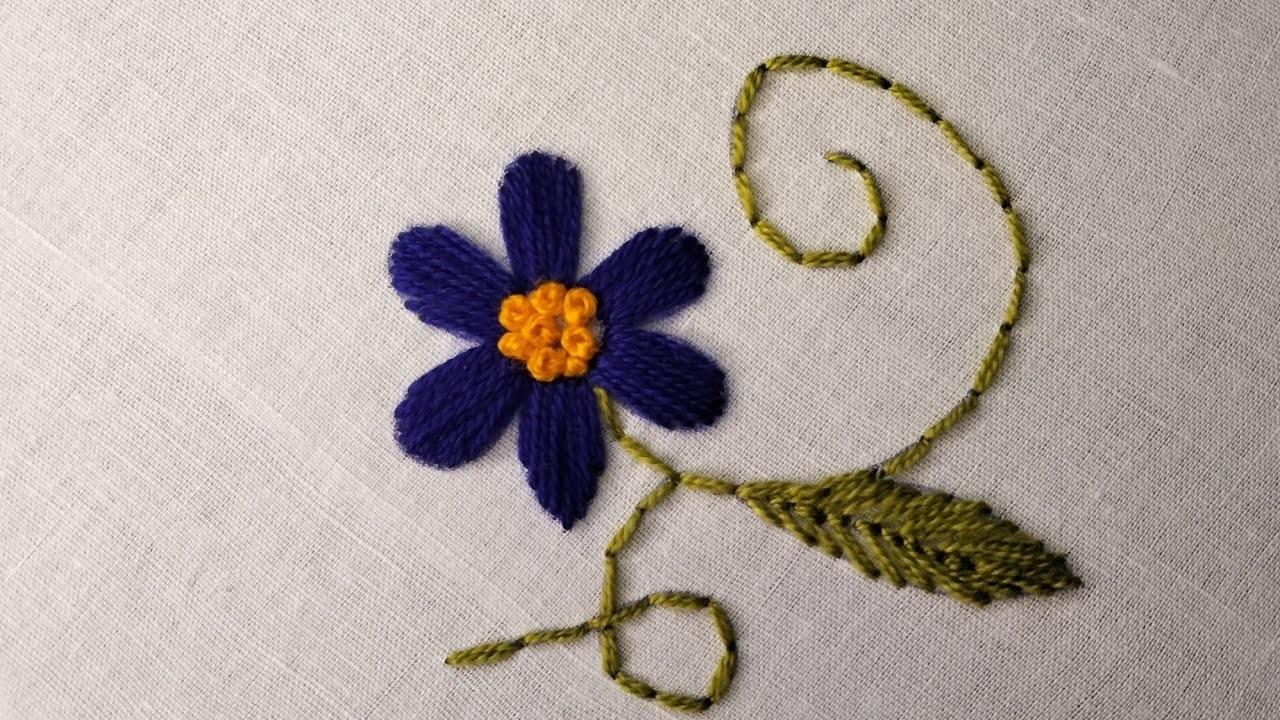 Hand Embroidery Beautiful Flower design For Beginners. Embroidery Stitch. Rebeka Art Gallery ❤️????❤️