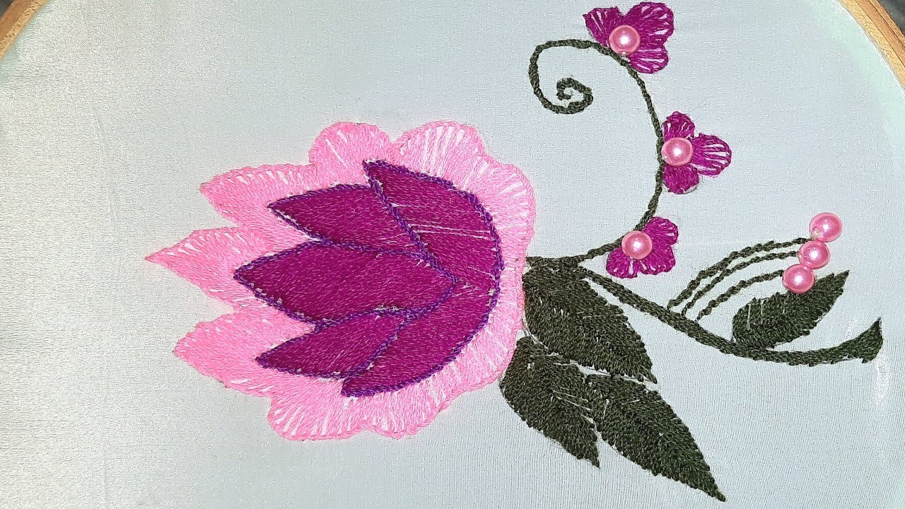 Hand embroidery flower designs |  flower embroidery designs
