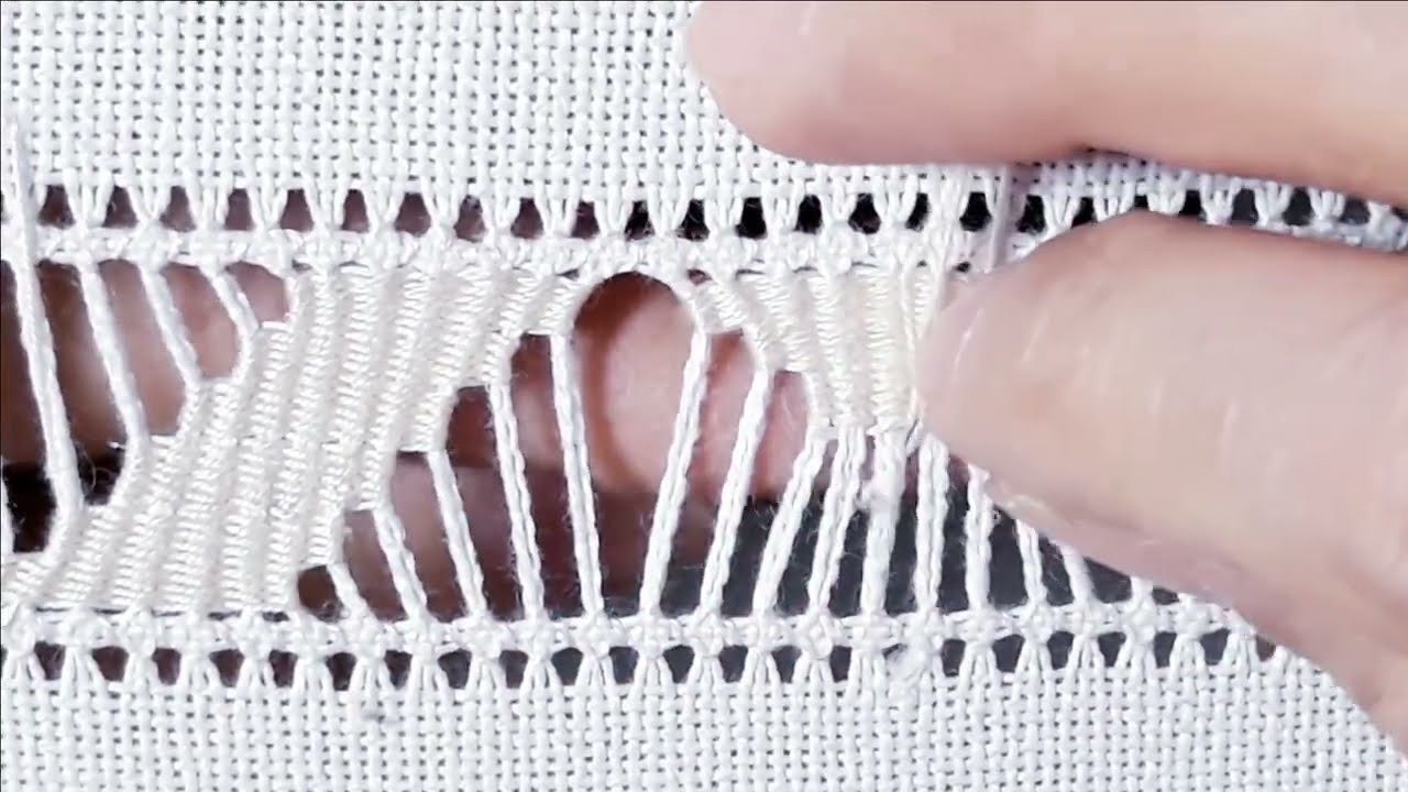 HAND EMBROIDERY | How to make Hardanger (31)