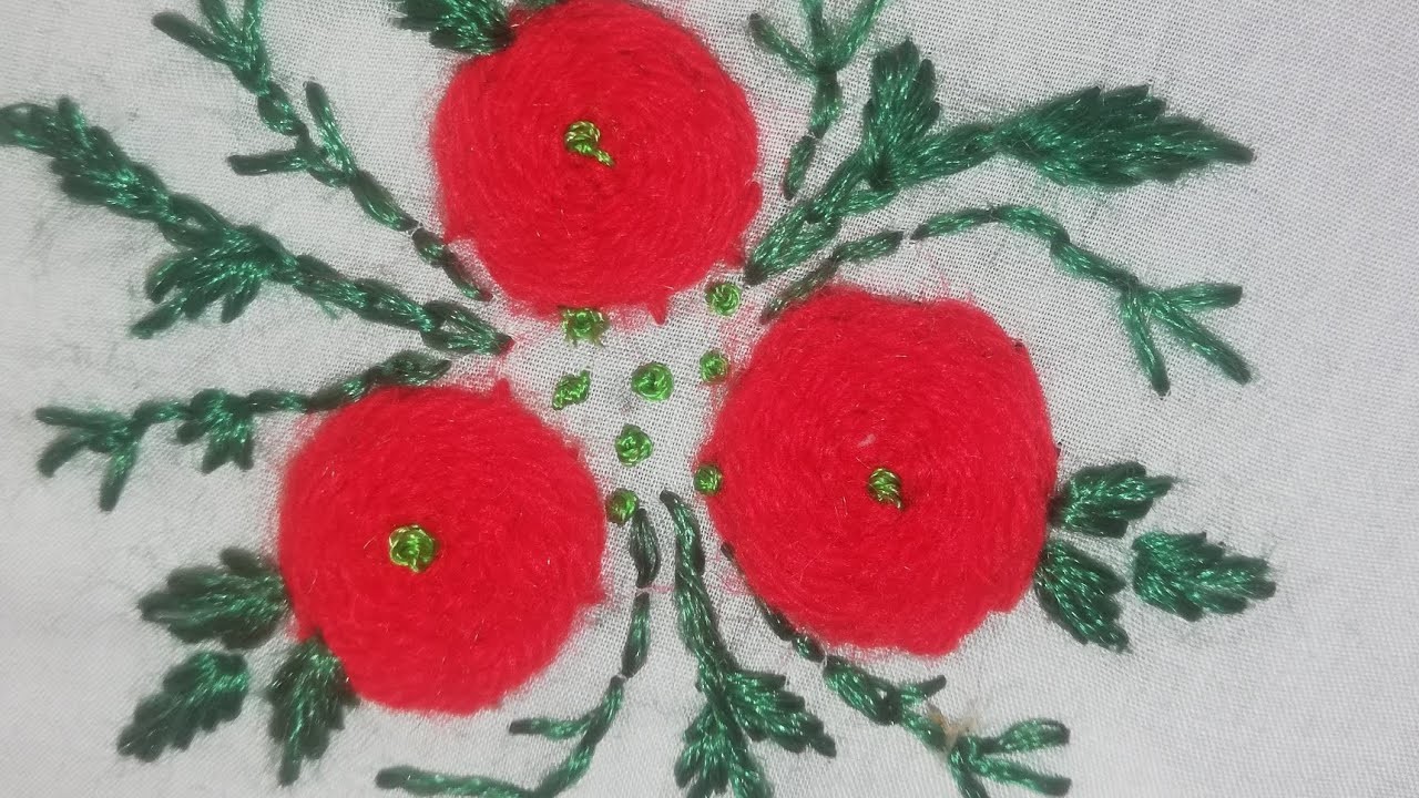 Hand Embroidery Simple flower#video