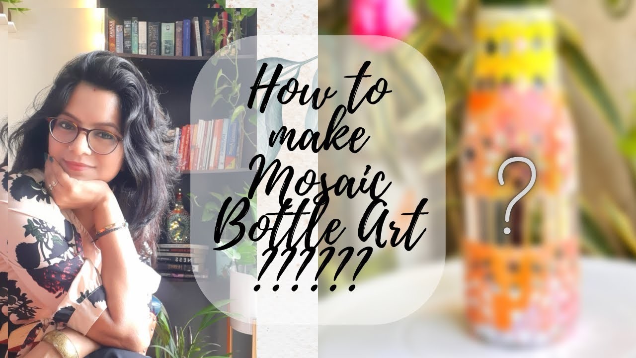 How to do Mosaic Art l Mosaic Bottle Art l Mirror Mosaic Art l Craft Arena l Bottle Painting l Craft