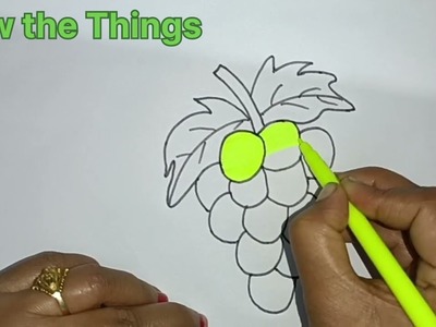 How to draw grapes || Easy grapes drawing || Grapes drawing || How to draw fruit || Grapes ||