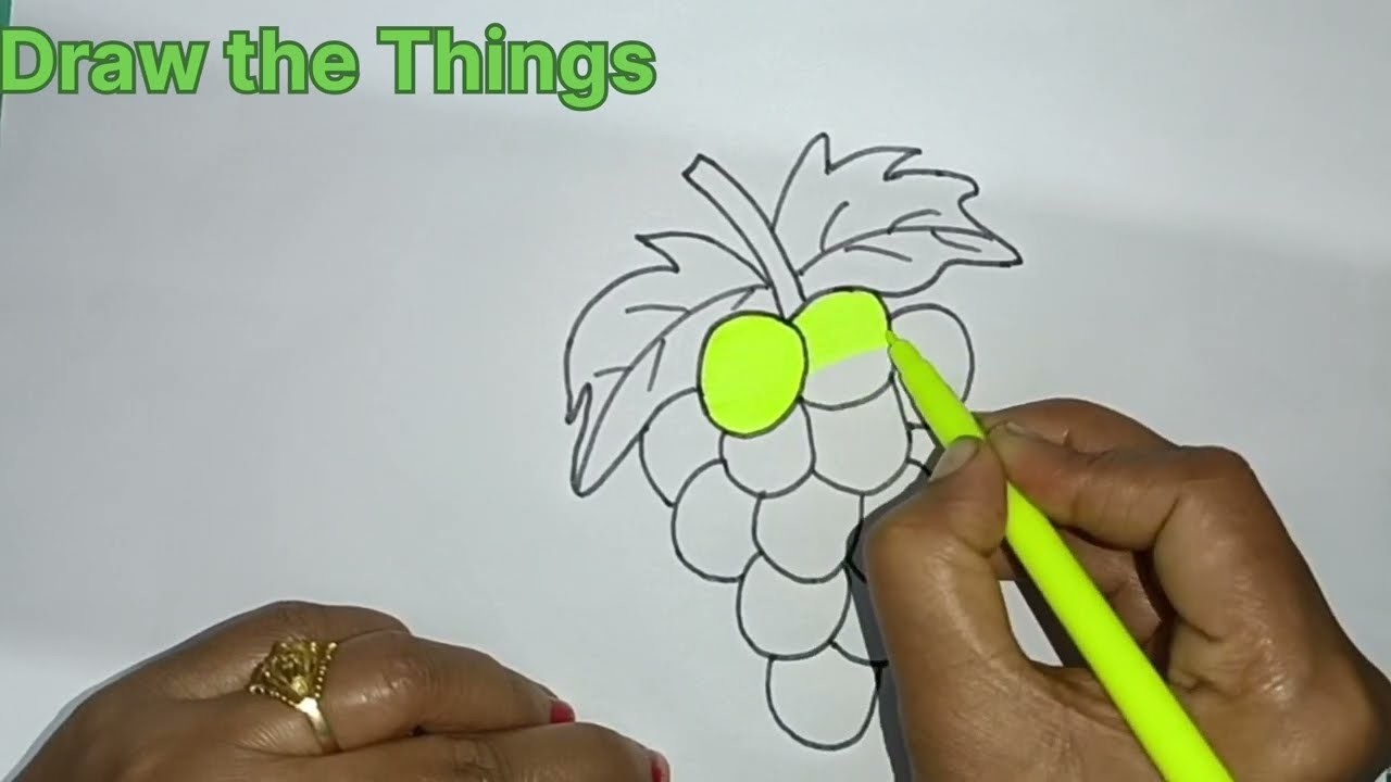 How to draw grapes || Easy grapes drawing || Grapes drawing || How to draw fruit || Grapes ||
