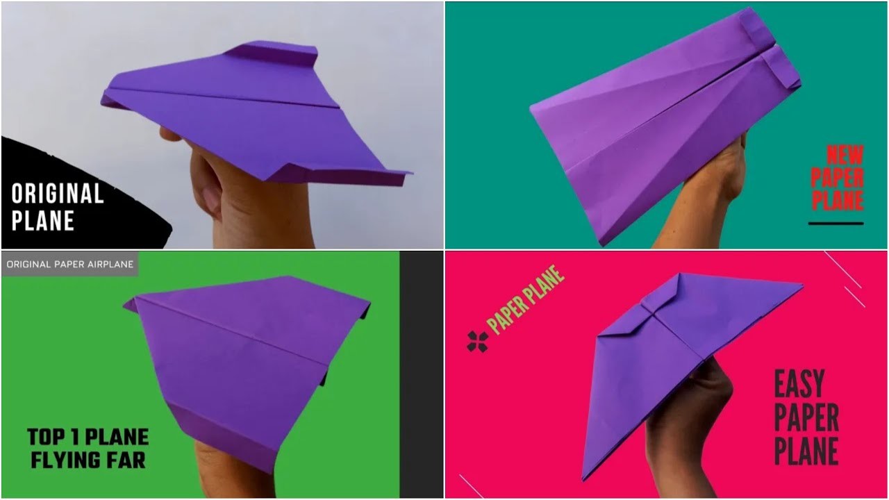 How to fold 4 paper airplanes '' The Best Flight '' [Tutorial] | Paper Planes