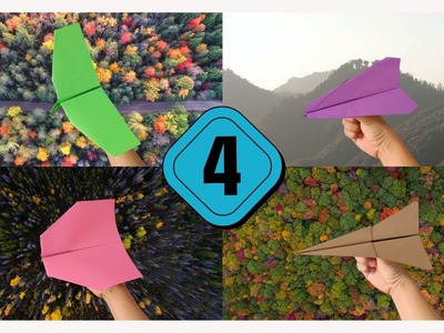 How to fold the coolest 4 paper airplanes | How to make a paper airplane foldable