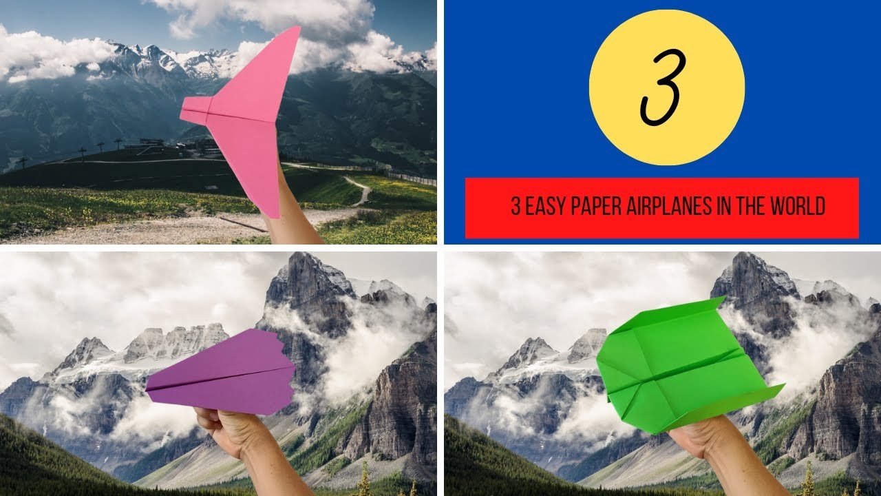 How to make 3 different paper airplanes | Paper airplane that flies like an eagle