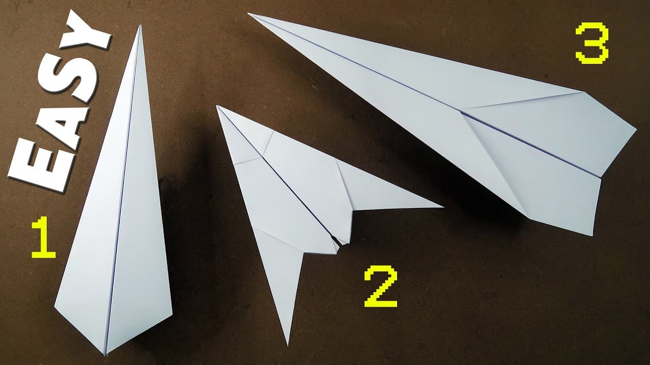 How To Make - 3 (EASY) Paper Airplanes that FLY FAR || BEST Paper Planes in the WORLD
