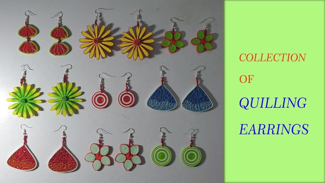 How to make a collection of earrings by quilling (P1) #quilling #earrings #giaycuon #khuyentai