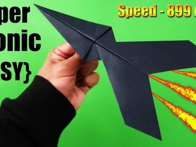 How to make an EASY Paper Airplane That Fly Far || (EASY) Super Sonic