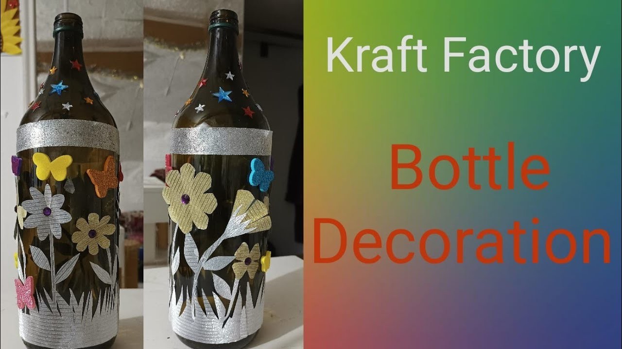 How to make  beautiful bottle Decorations with stuff