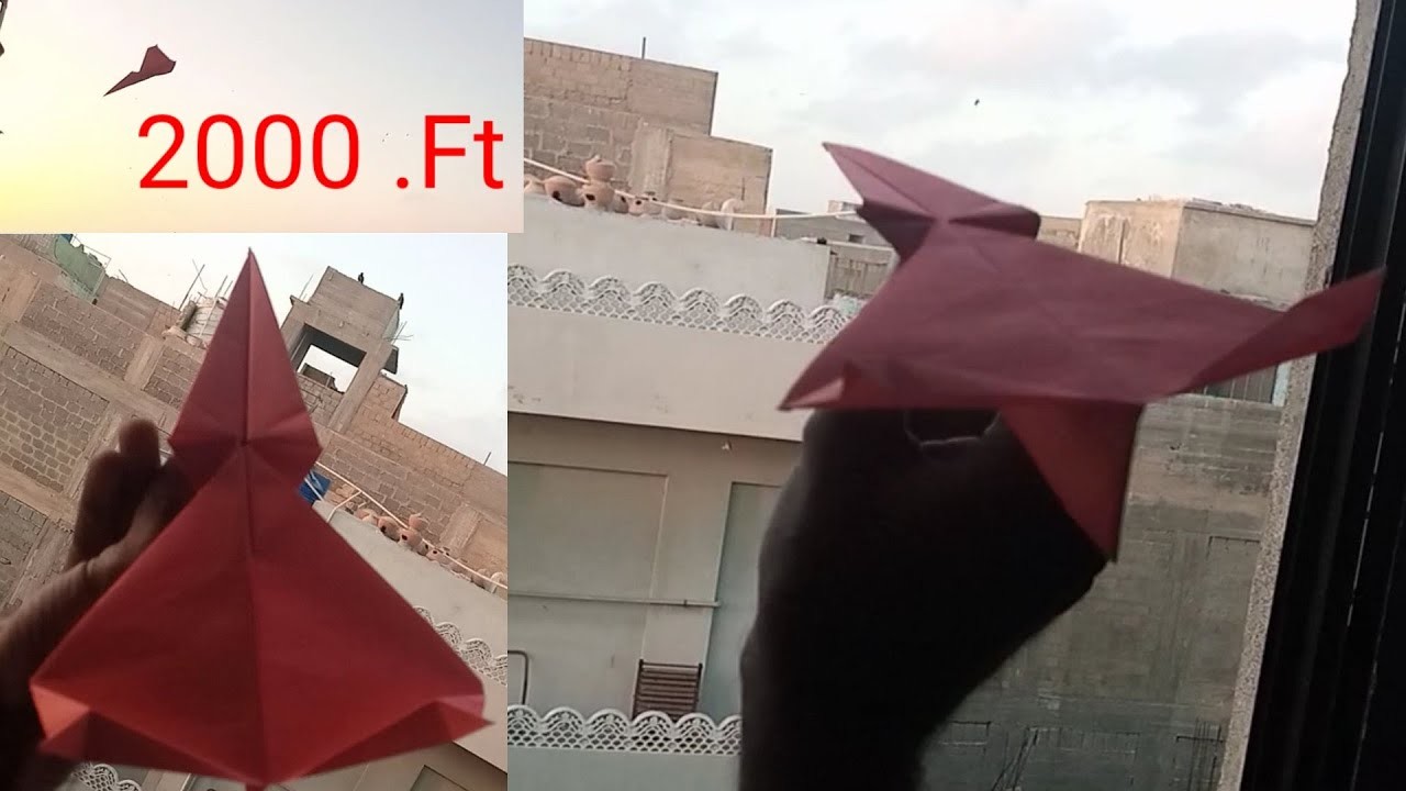 How To Make Paper Plane That Fly Long Time Over 2000 Feet!