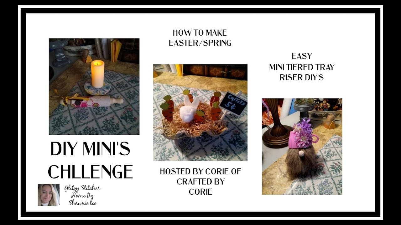 How to Make Spring Easter, Easy Mini Tiered Tray. Riser DIY'S