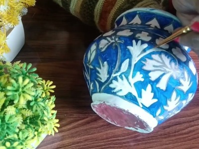 Jaipur's Blue Pottery making at home|blue Pottery making|DIY jaipur blue pottery craft.