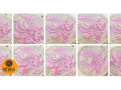 Lucknow chikankari hand embroidery tutorial.keya's craze