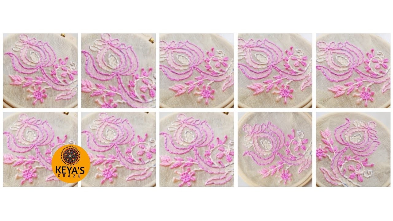 Lucknow chikankari hand embroidery tutorial.keya's craze