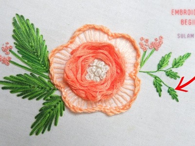 Most beautiful hand embroidery for beginners super easy flower design