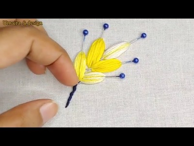 Most beautiful leaf hand embroidery design| leaf hand embroidery|kadhai design