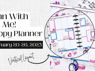 Plan With Me! | Vertical Happy Planner | February 2023
