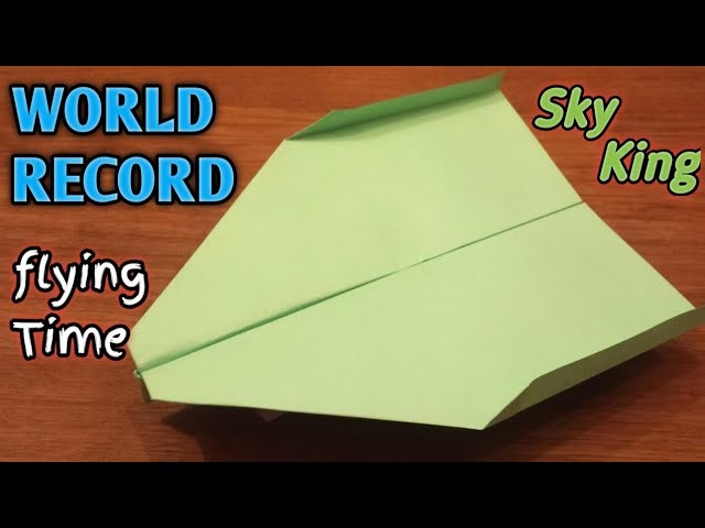 ????????"SKY KING" Paper Aeroplane Making By Takuo Toda 2009.How To Make World Record Paper Plane