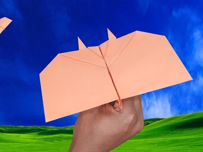 Twirling pattern, lucky rabbit paper airplane with long ears! 【Paper Feijun】