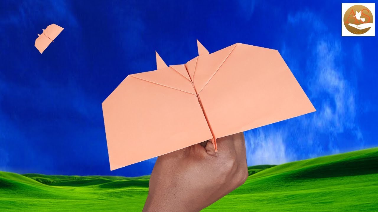 Twirling pattern, lucky rabbit paper airplane with long ears! 【Paper Feijun】