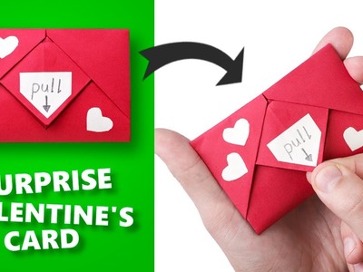 VALENTINE'S DAY CARD - how to make a surprise valentine's card with your own hands. Great gift