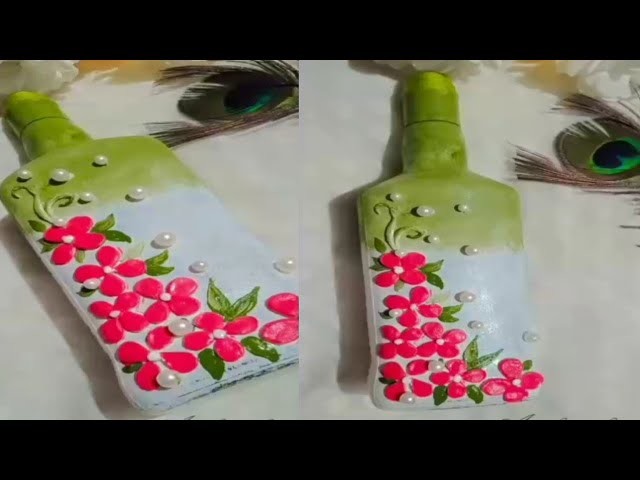 Very Beautiful And Elegent Bottle Art  Simple Art For Beginners !!#ARTGALLARY #