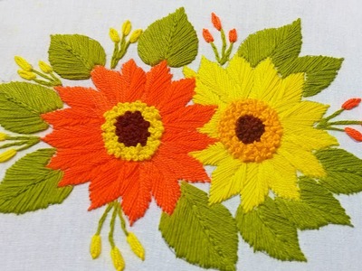 Wonderful Hand Embroidery Flower Design | Excellent Hand Embroidery Design Step by Step | Embroidery