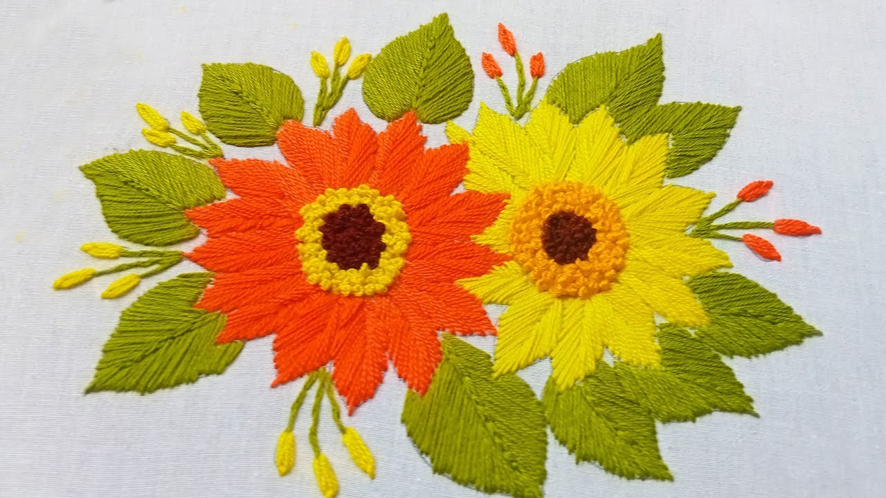 Wonderful Hand Embroidery Flower Design | Excellent Hand Embroidery Design Step by Step | Embroidery