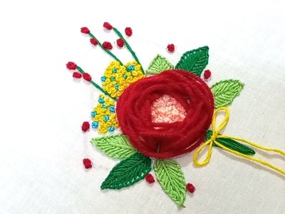 Wool and thread hand embroidery #embroidery #handembroidery #woolembroidery #embroiderytutorials