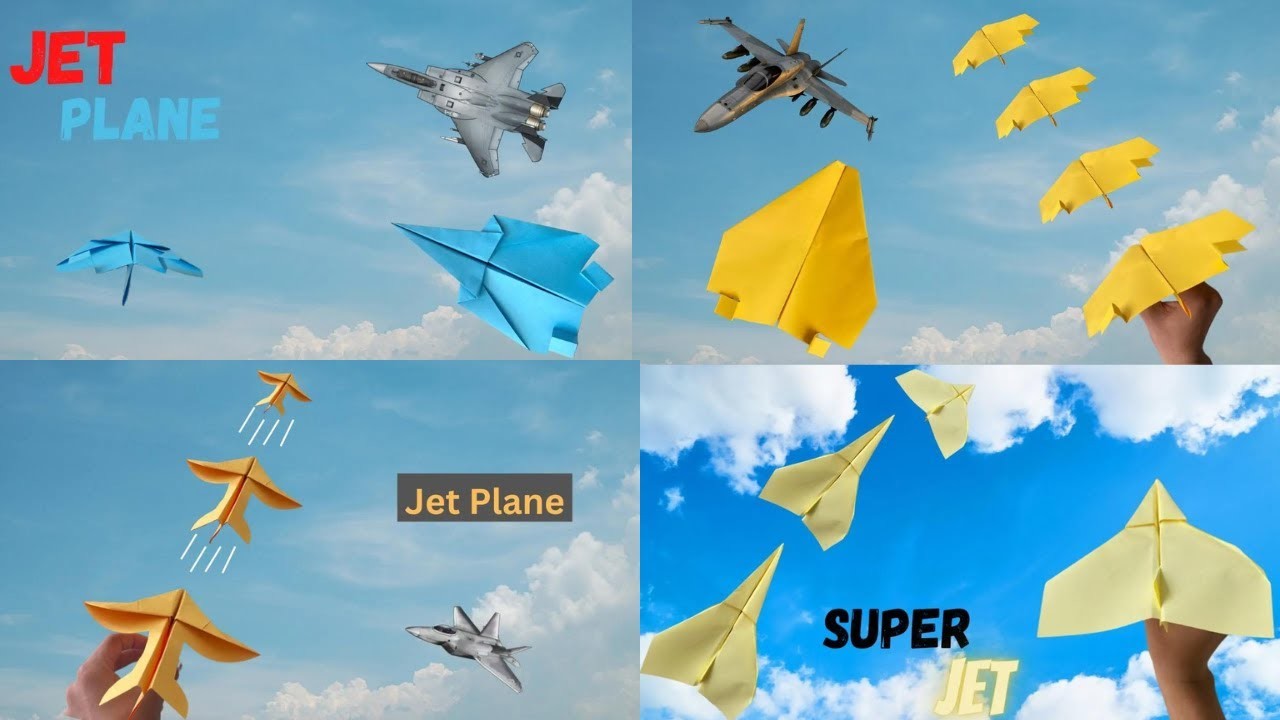 4 Best Jet Paper Planes | How to make a Jet Paper Airplane