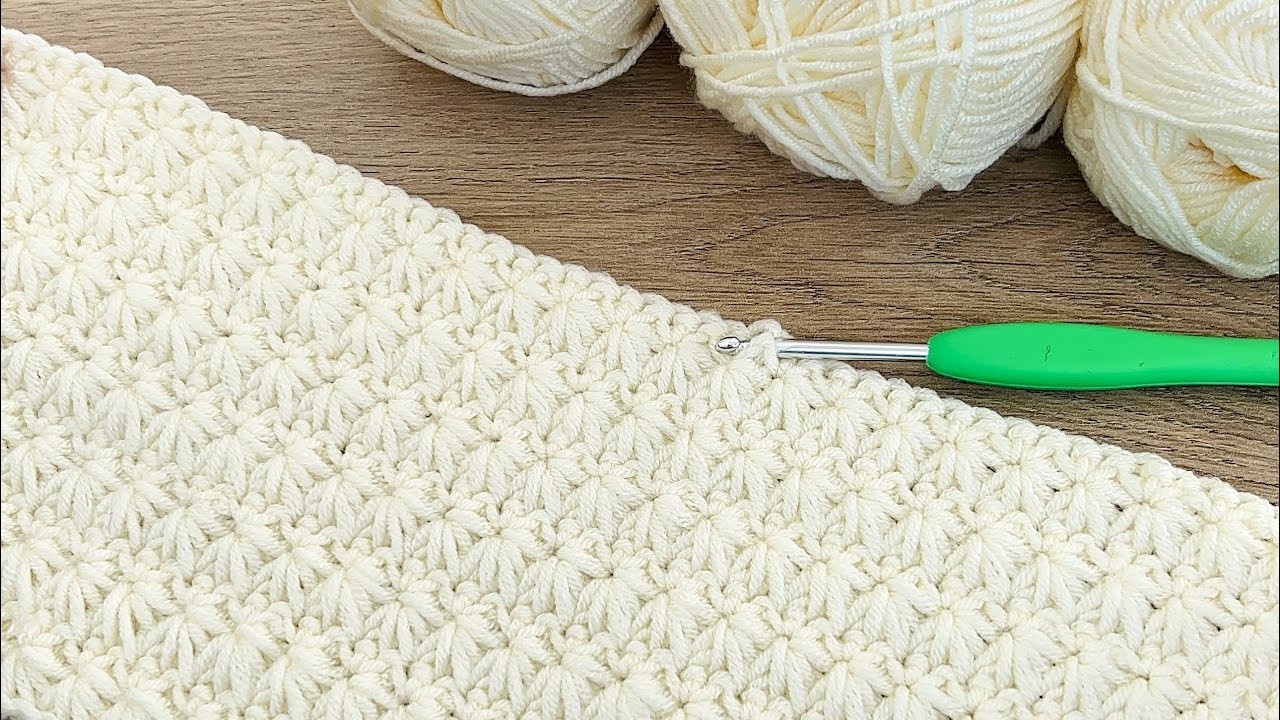 ????????????amazing beautiful crochet very easy baby blanket. for beginners online tutorial