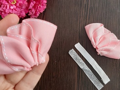 Amazing Ribbon Bow tutorial in 6 minutes | Ribbon Bow craft idea #diy #bow