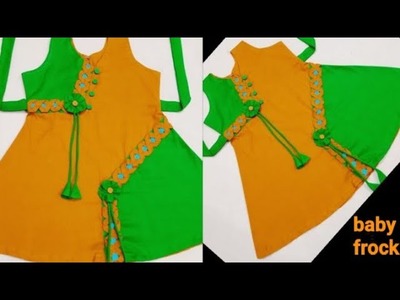 Baby dress design cutting and stitching tutorial step by step||baby frock design||