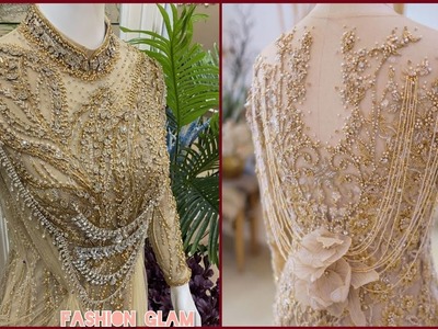 Beads Embellished Wedding Gowns Styles | Kebaya Dress | Traditional Wedding Outfits