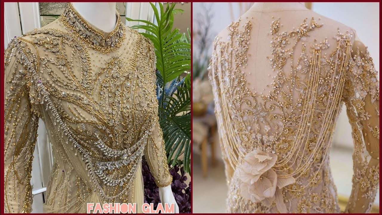 Beads Embellished Wedding Gowns Styles | Kebaya Dress | Traditional Wedding Outfits